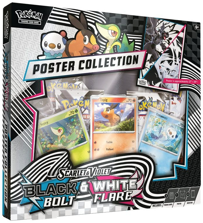 Pokémon TCG Scarlet & Violet: Black Bolt & White Flare Poster Collection – NEW