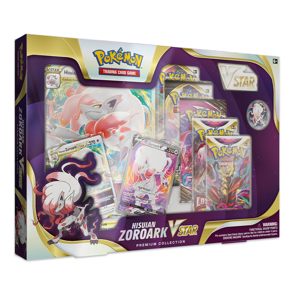 Pokémon TCG Hisuian Zoroark VSTAR Premium Collection Box